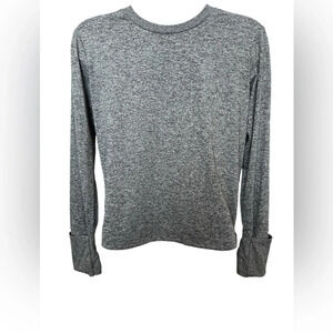 Athleta Girl Seamless Heathered Gray Top, Size 12